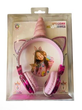 NWT Unicorn Headphones with Built-In Microphone.